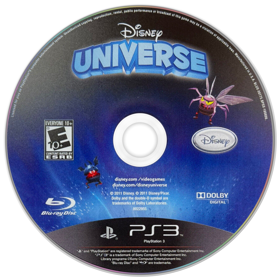 retro Disney Universe PlayStation 3 PS3 cover art collectible multiplayer action adventure Disney game authentic classic gaming disc 