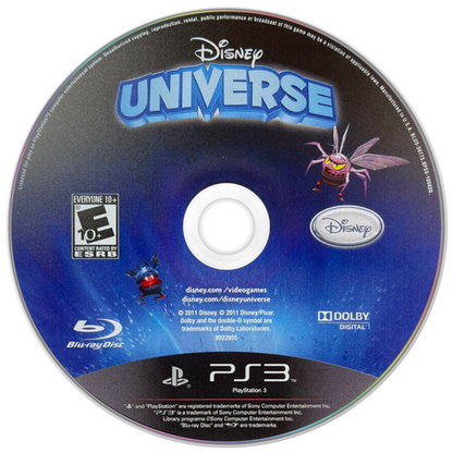 retro Disney Universe PlayStation 3 PS3 cover art collectible multiplayer action adventure Disney game authentic classic gaming disc 