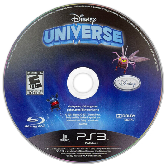 retro Disney Universe PlayStation 3 PS3 cover art collectible multiplayer action adventure Disney game authentic classic gaming disc 