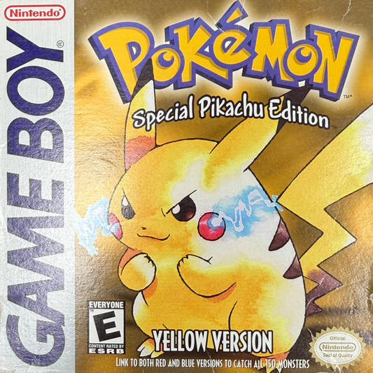 Pokemon Yellow Game Boy Nintendo classic RPG role playing game Pikachu special edition Pokemon Yellow Version Special Pikachu Edition Kanto region turn based battles catching training Pokemon retro handheld gaming Game Boy cartridge video game title cover art
