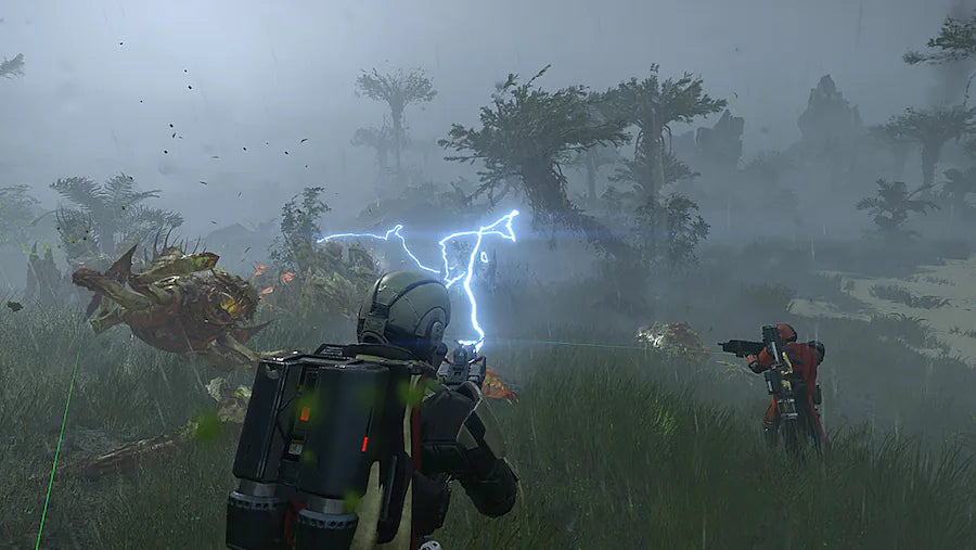 Helldivers II gameplay for PlayStation 5 (PS5) cooperative third-person shooter video game