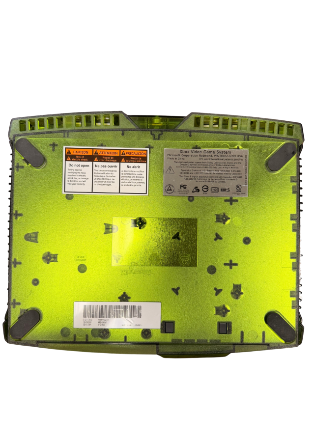 Halo Green Special Edition Original Xbox Console retro video game system featuring Halo themed green console design classic Microsoft Xbox hardware gaming console collectible system limited edition styling Halo gaming collection original Xbox console appeal