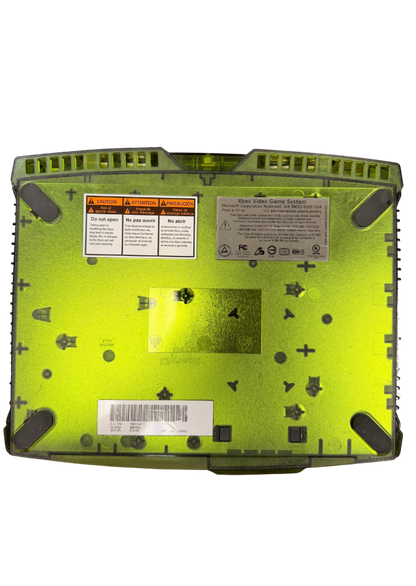 Halo Green Special Edition Original Xbox Console retro video game system featuring Halo themed green console design classic Microsoft Xbox hardware gaming console collectible system limited edition styling Halo gaming collection original Xbox console appeal