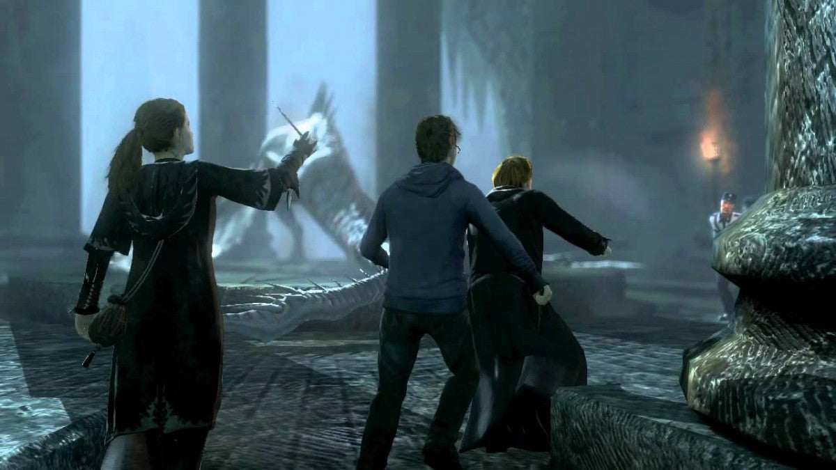 Harry Potter and the Deathly Hallows – Part 2 for Xbox 360 action adventure game based on the final Harry Potter film third person combat spells Hogwarts battle fantasy movie tie in gameplay