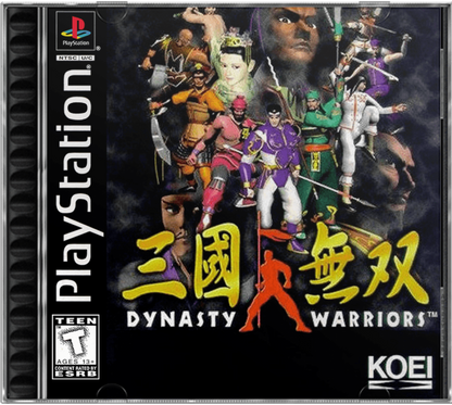 Dynasty Warriors PlayStation 1 PS1 fighting action video game featuring intense one-on-one martial arts battles powerful attacks weapon-based combat strategic fighting mechanics challenging opponents and classic PlayStation 1 cover art