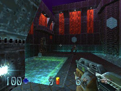 Quake II PlayStation 1 PS1 for first person shooter retro video game fans featuring fast paced sci fi combat alien enemies futuristic weapons intense multiplayer action explosive firefights challenging missions collectible gaming appeal gameplay