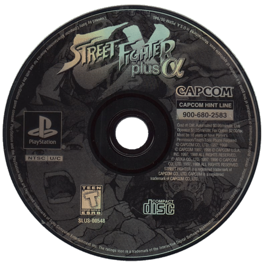 Street Fighter: EX Plus Alpha disc for PlayStation 1 (PS1) fighting video game