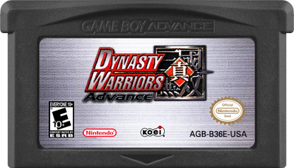 Game Boy Advance Dynasty Warriors Advance action fighting game cartridge art