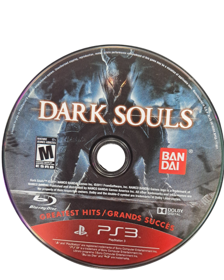 Dark Souls Greatest Hits PlayStation 3 PS3 for retro video game enthusiasts featuring action role playing gameplay challenging combat dark fantasy world exploration intricate level design memorable boss battles character progression and collectible gaming appeal disc