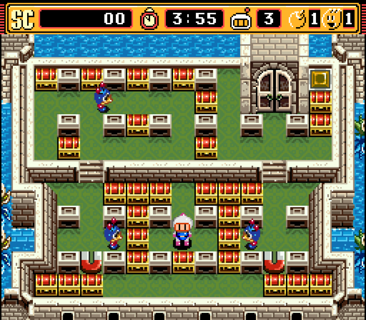 Super Bomberman 2 Super Nintendo SNES action puzzle game multiplayer party game bomb placing maze battles Hudson Soft classic Bomberman series competitive gameplay retro 16 bit gaming Super Nintendo Entertainment System software video game title gameplay