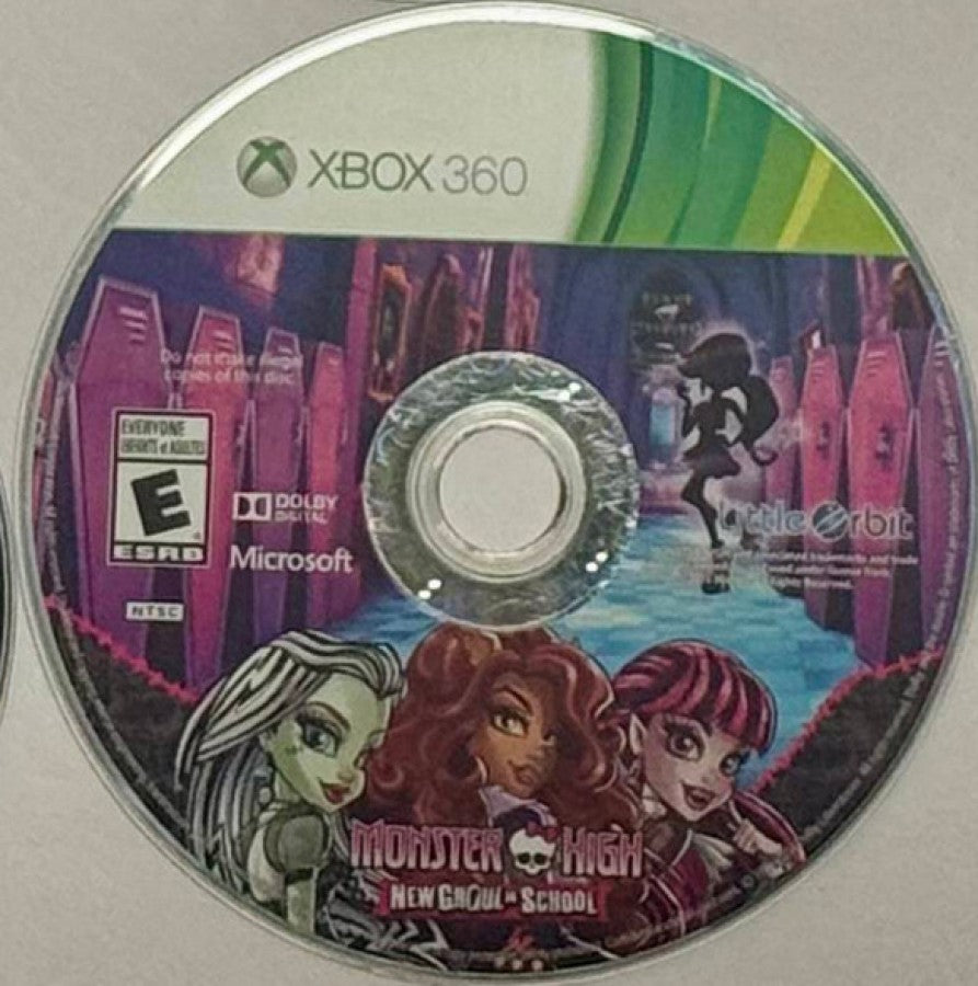 Monster High: New Ghoul in School disc for Xbox 360 (X360) action-adventure role-playing video game
