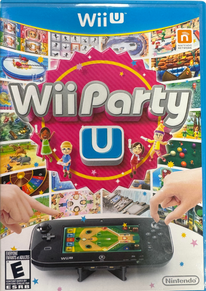 Wii Party U Nintendo Wii U Wii U for party and multiplayer video game fans featuring a variety of mini games GamePad focused gameplay motion controls competitive challenges cooperative activities board game modes and family friendly entertainment collectible gaming appeal cover art