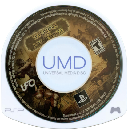 Warriors of the Lost Empire PlayStation Portable PSP for action role playing video game fans featuring hack and slash combat ancient Roman fantasy settings powerful weapons character abilities dungeon exploration challenging enemies boss battles and classic portable RPG adventure collectible gaming appeal UMD