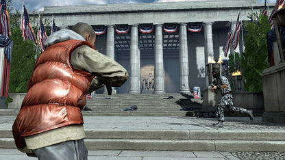 Secret Service PS2 Sony PlayStation 2 first person shooter action game political thriller White House protection missions tactical combat stealth elements conspiracy storyline security agent gameplay retro gaming PlayStation 2 software video game title gameplay
