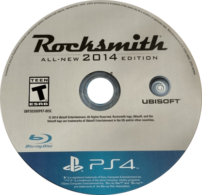 Rocksmith 2014 Edition Remastered PlayStation 4 PS4 for music rhythm video game fans featuring real guitar and bass gameplay interactive lessons song practice note detection skill progression customizable difficulty effects and authentic rock music training collectible gaming appeal game disc