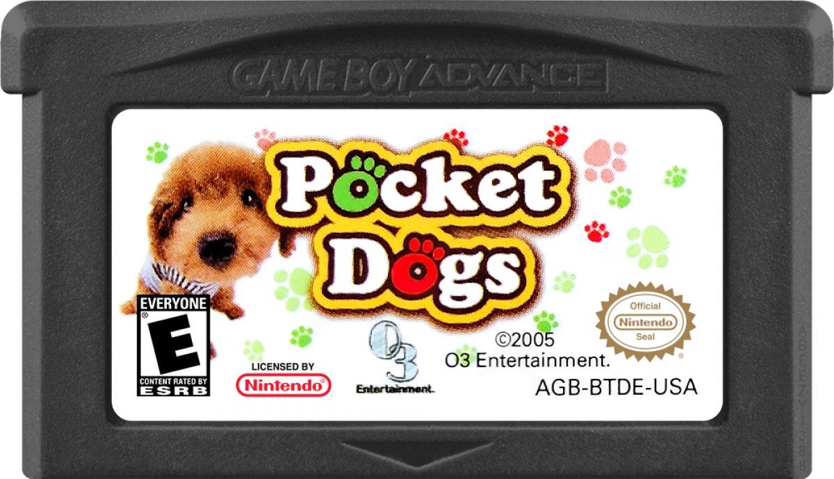 Game Boy Advance Pocket Dogs virtual pet game cartridge art