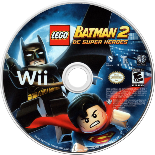 LEGO Batman 2: DC Super Heroes – Nintendo Wii (Wii) action-adventure superhero platformer video game disc