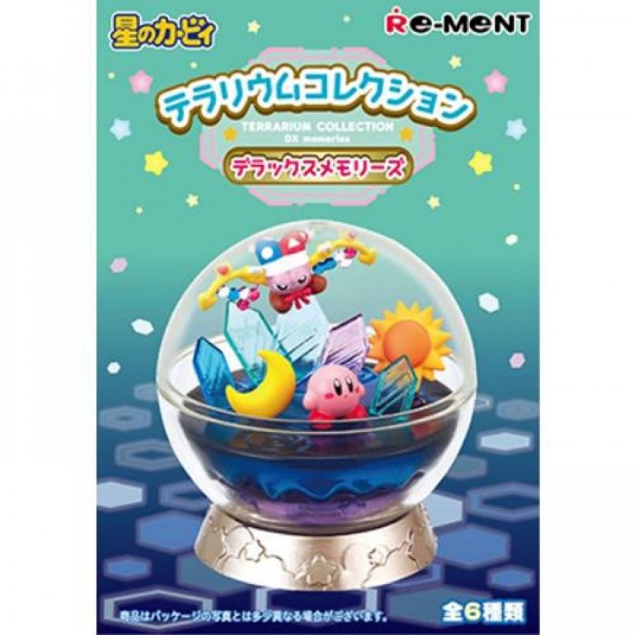 Kirby of the Stars Terrarium Collection Deluxe Memories Blind Box collectible Kirby figure featuring adorable Kirby characters detailed miniature terrarium scenes colorful designs randomized mystery packaging decorative display collectible Nintendo merchandise and fan collection appeal