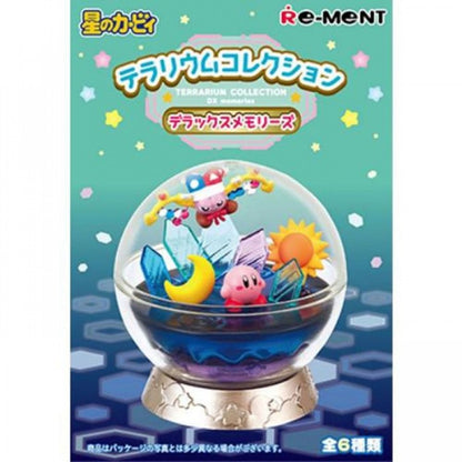Kirby of the Stars Terrarium Collection Deluxe Memories Blind Box collectible Kirby figure featuring adorable Kirby characters detailed miniature terrarium scenes colorful designs randomized mystery packaging decorative display collectible Nintendo merchandise and fan collection appeal