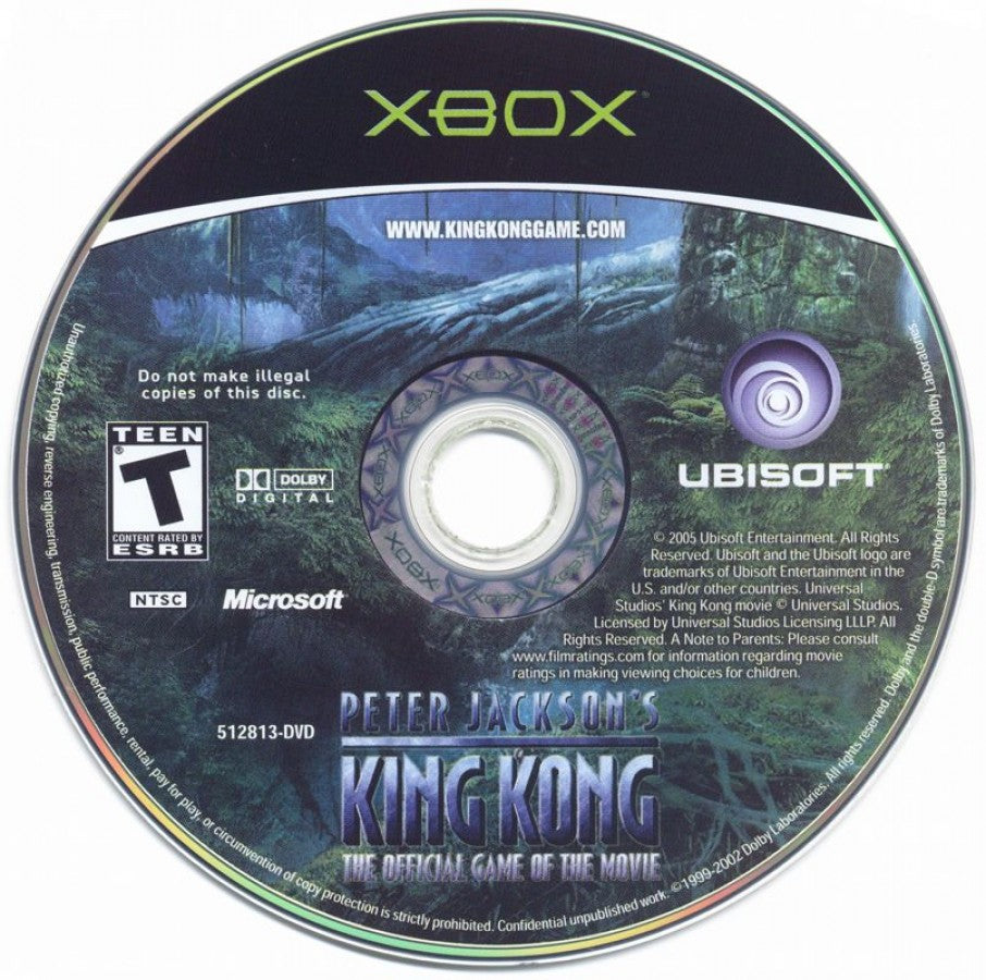 Peter Jackson’s King Kong: The Official Game of the Movie Xbox action-adventure video game disc