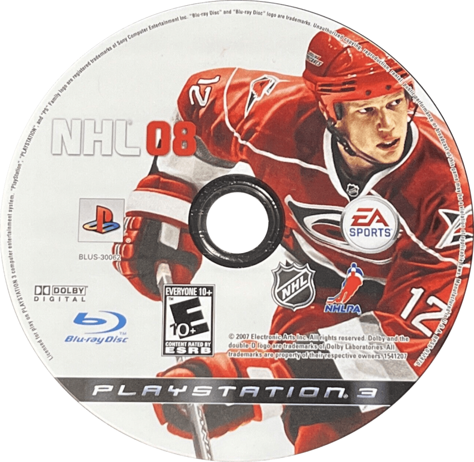 NHL 08 disc for PlayStation 3 PS3 video game