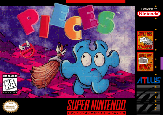 Pieces cover art for Super Nintendo Entertainment System (SNES) video game