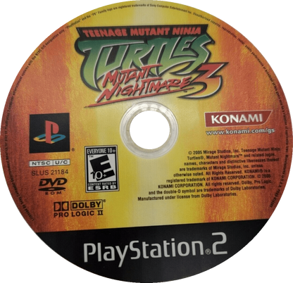 Teenage Mutant Ninja Turtles 3: Mutant Nightmare action beat em up adventure game featuring Leonardo Michelangelo Donatello Raphael co op multiplayer missions comic inspired gameplay disc