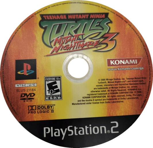Teenage Mutant Ninja Turtles 3: Mutant Nightmare action beat em up adventure game featuring Leonardo Michelangelo Donatello Raphael co op multiplayer missions comic inspired gameplay disc