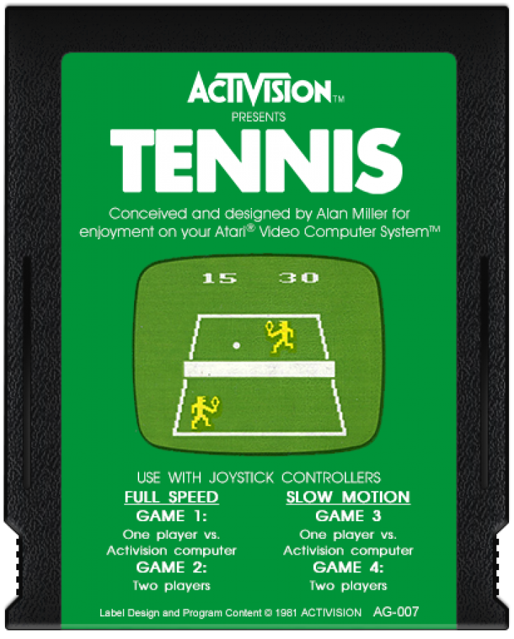 Tennis cartridge for Atari 2600 (2600) video game 