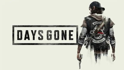 Days Gone PlayStation 4 game featuring open-world action survival gameplay with motorcycle exploration and zombie hordes title splash screen