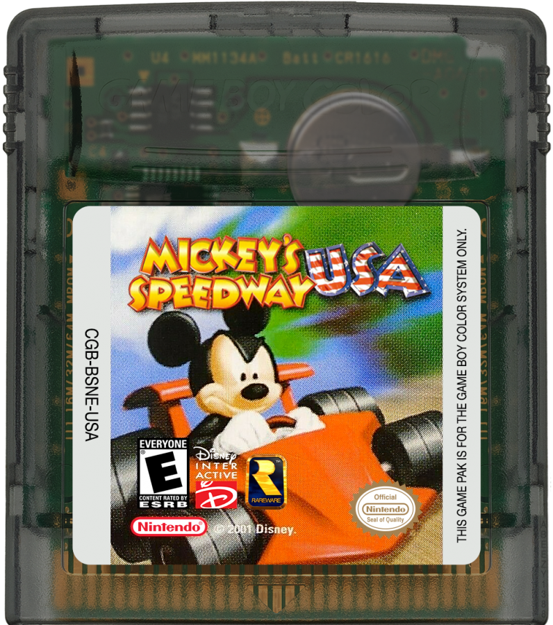 Game Boy Color Mickey’s Speedway USA racing game game cartridge