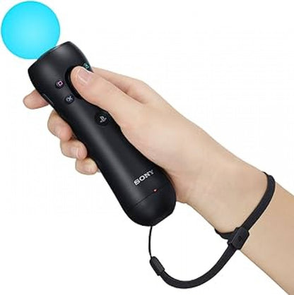 Original Sony PlayStation 4 Move motion controller featuring motion sensors, action button, trigger, and ergonomic design for PS4 gaming and VR experiences