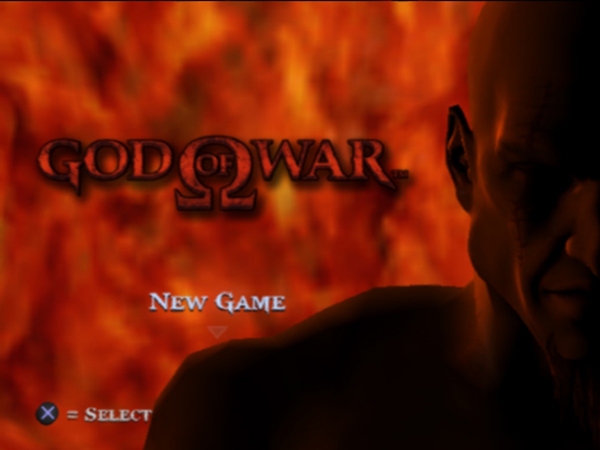 God of War [Greatest Hits] title screen for Playstation 2 (PS2) video game