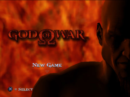 God of War [Greatest Hits] title screen for Playstation 2 (PS2) video game