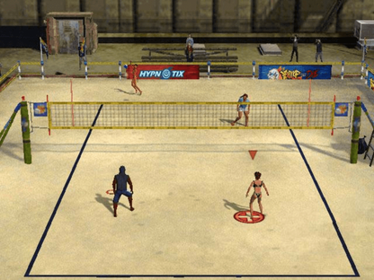 Outlaw Volleyball Red Hot Xbox game featuring edgy arcade-style sports gameplay, fast-paced volleyball action, and over-the-top presentation gameplay