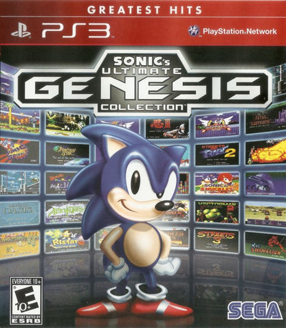 Sonic's Ultimate Genesis Collection [Greatest Hits] cover art for PlayStation 3 video game. 