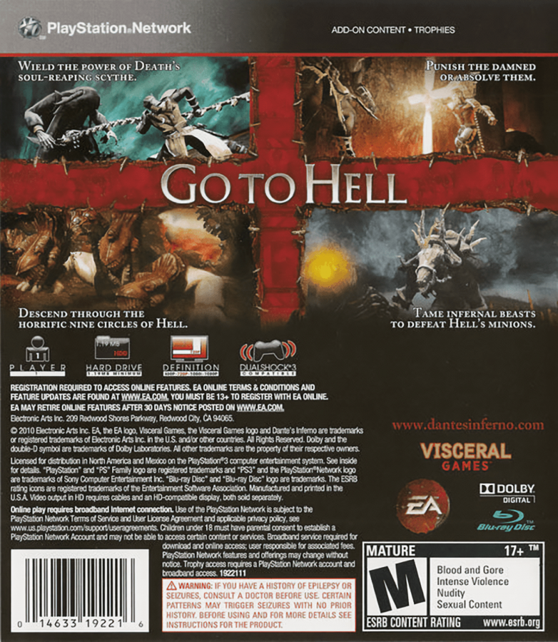 Dante's Inferno [Divine Edition] gameplay for PlayStation 3 (PS3) video game