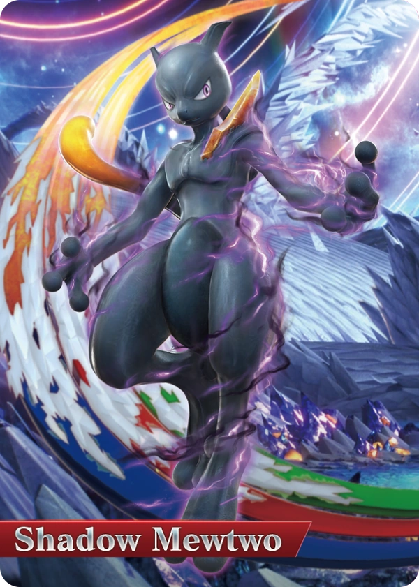 Shadow Mewtwo Pokken Tournament amiibo card exclusive NFC unlock playable fighter psychic dark moves Wii U Nintendo Switch loose