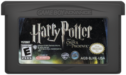Harry Potter and the Order of the Phoenix for Game Boy Advance, cartridge for an action-adventure video game with spell casting, exploration, mission-based gameplay, and wizarding world storyline