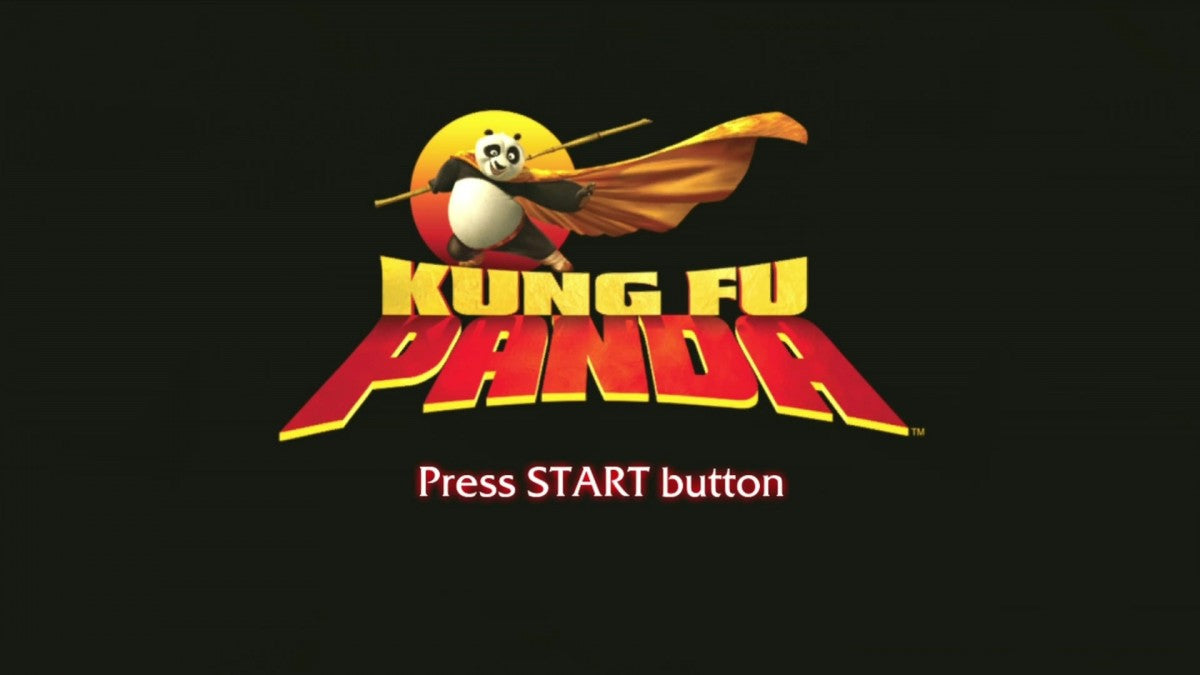 Kung Fu Panda start screen for Xbox 360 (X360) action-adventure platformer video game