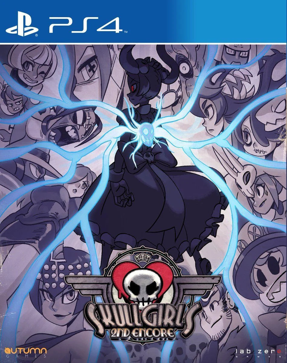 Skullgirls 2nd Encore PlayStation 4 PS4 for 2D fighting video game fans featuring hand drawn characters fast paced combat combo attacks special moves unique fighters competitive matches story modes training modes and colorful gothic inspired animation collectible gaming appeal front