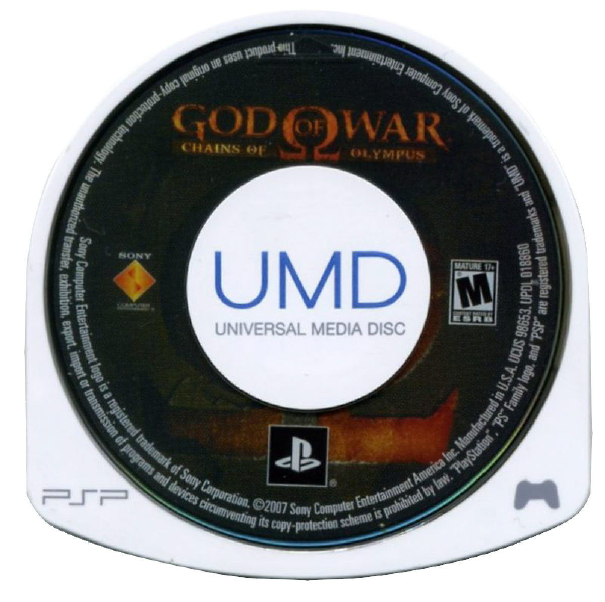 God of War Chains of Olympus UMD cover art for PlayStation Portable (PSP) action video game.