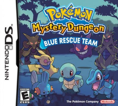 Pokémon Mystery Dungeon: Blue Rescue Team cover art for Nintendo DS (DS) dungeon-crawling RPG adventure video game