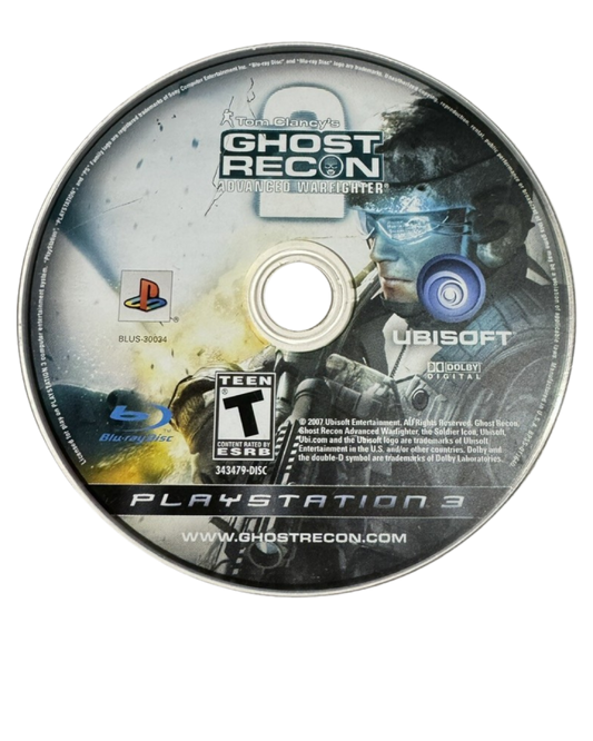 Tom Clancy's Ghost Recon: Advanced Warfighter 2 disc for PlayStation 3 (PS3) video game