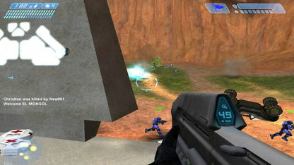 Halo: Combat Evolved [Game of the Year Edition] for Xbox (XBOX) featuring the iconic sci fi first person shooter with an epic campaign as Master Chief plus enhanced content in the GOTY release; battle the Covenant and Flood across varied missions with classic Xbox action and replayable multiplayer fun gameplay screenshot
