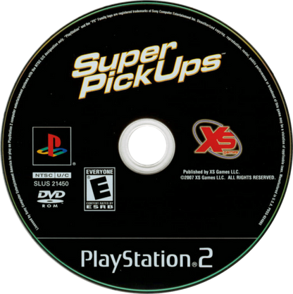 Super Pickups – PlayStation 2 (PS2) video game disc, arcade racing.