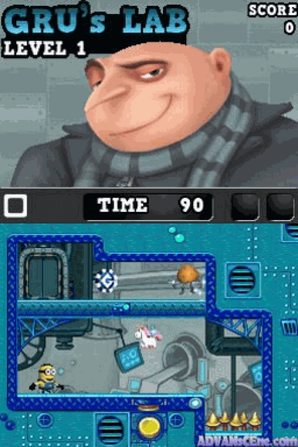 Despicable Me: Minion Mayhem gameplay for Nintendo DS (DS) animated movie-based adventure video game