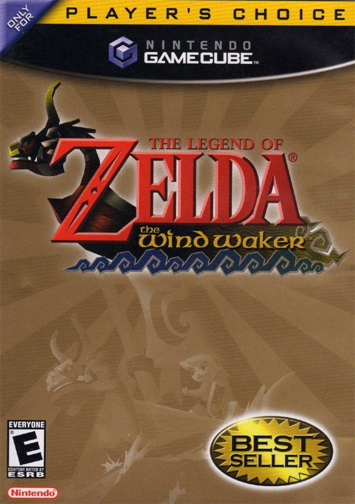 The Legend of Zelda The Wind Waker for Nintendo GameCube action adventure video game featuring cel shaded graphics ocean exploration epic dungeons and classic Link fantasy storytelling experience cover