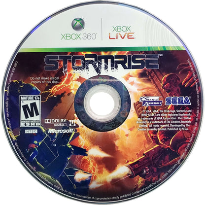 Stormrise disc for Xbox 360 (X360) real-time tactics strategy video game