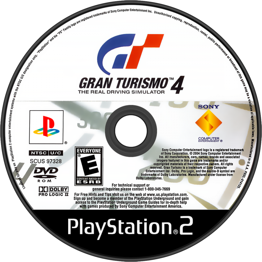 Gran Turismo 4 disc for PlayStation 2 (PS2) video game